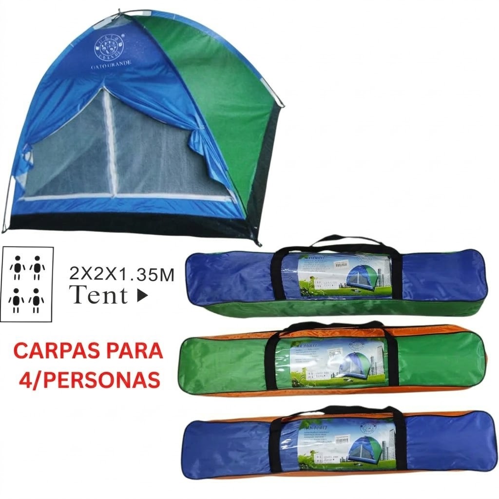 Carpa para 4 personas 200*200*135