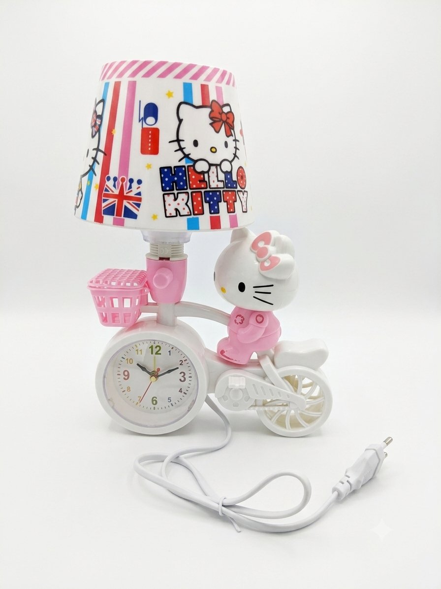Lámpara con reloj hello kit